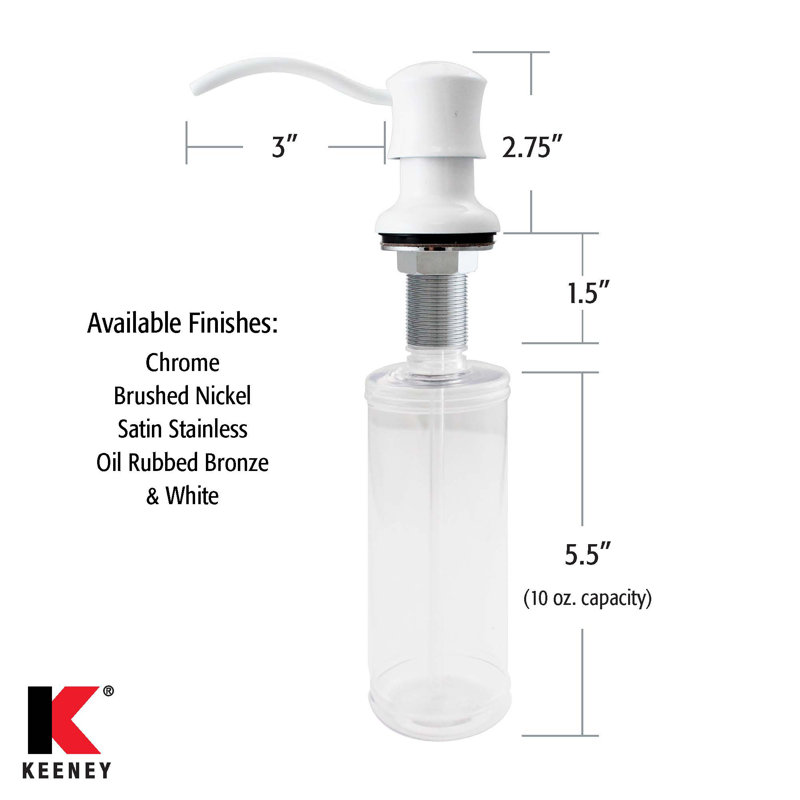 Premium Style Soap and Lotion Dispenser, Stainless Steel