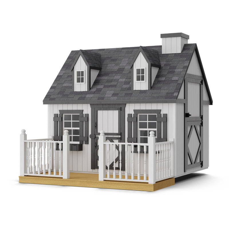 Cape Cod Outdoor Wood Playhouse, Yes, No, 6' x 8'