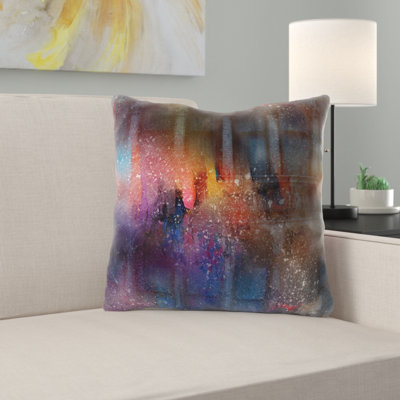 Floral Outdoor Reversible Throw Pillow