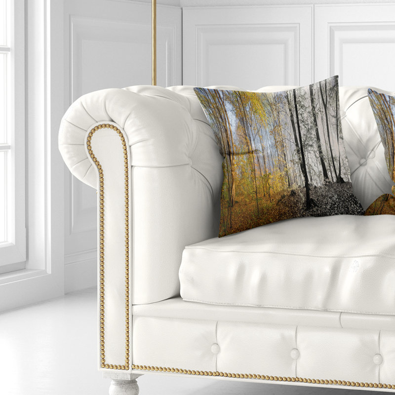 Coussin Schafer, 18 po x 18 po, Coussin décoratif, Jaune/gris