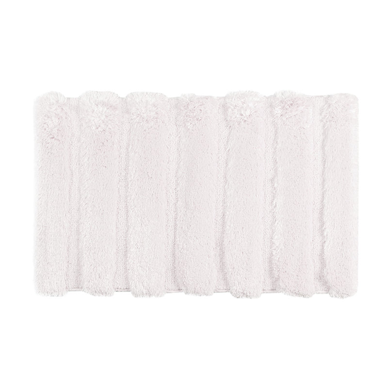 Tapis pour salle de bain 21 po x 34 po, motif rayé, doux, teint, envers antidérapant, rayure lavable pour objet de salle de bain, construction, dossier, accessoire de machine