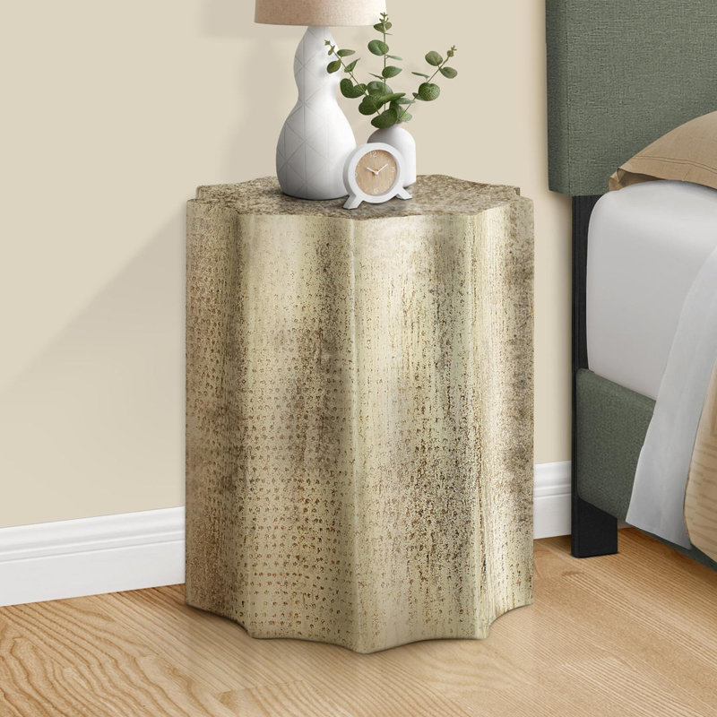 Accent Table, Rustic Gold, Rustic Gold