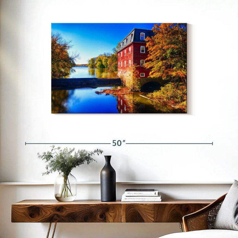 Alvord Kingston Mill, automne pittoresque surplombant le lac