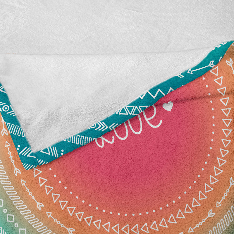 Ambesonne Arrow Fleece Throw Blanket Line Border Pattern Multicolor, 50" W x 70" L