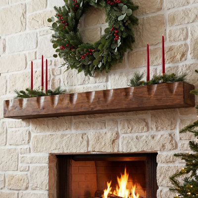 Solid Wood Fireplace Shelf Mantel