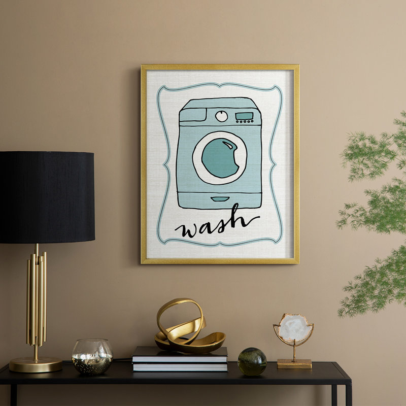 Wash Framed Print - Solid Wood, 30" H x 24" W, Gold