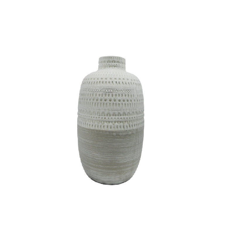 Vase de table en céramique Saunier, H 7,75 po x l 5 po x P 5 po