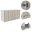 Napoles Wall Cabinet, Two Shelves, Double Door -White / Light Grey-2003566290