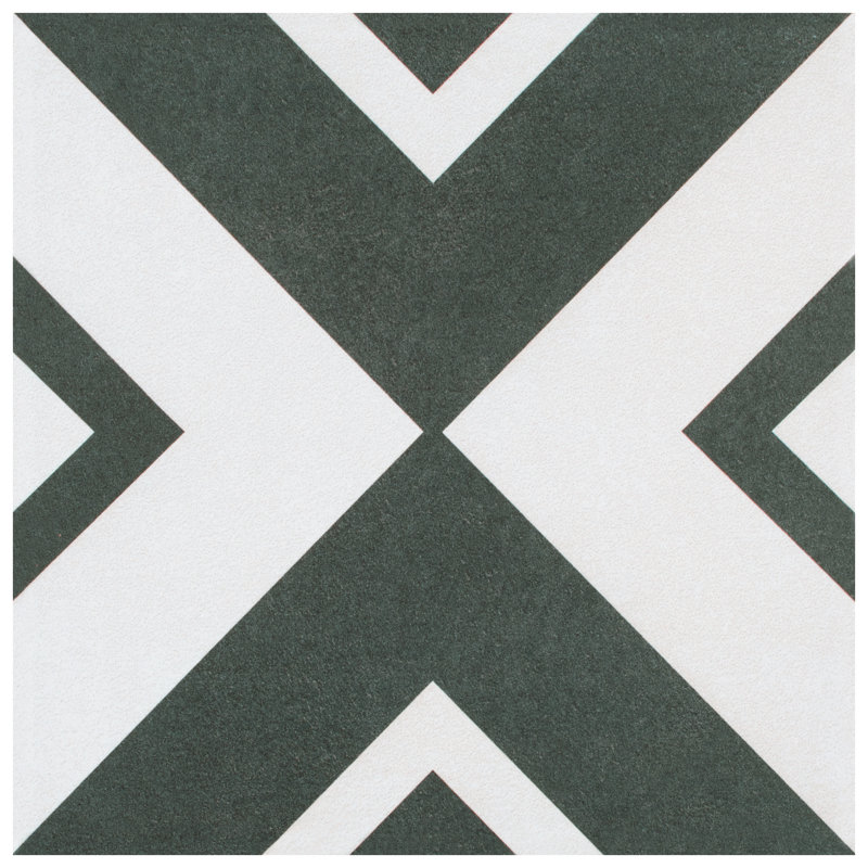Twenties 8" x 8" Ceramic Patterned Wall & Floor Tile
