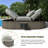 55.3" Rattan Wicker Outdoor Patio Daybed-362478092