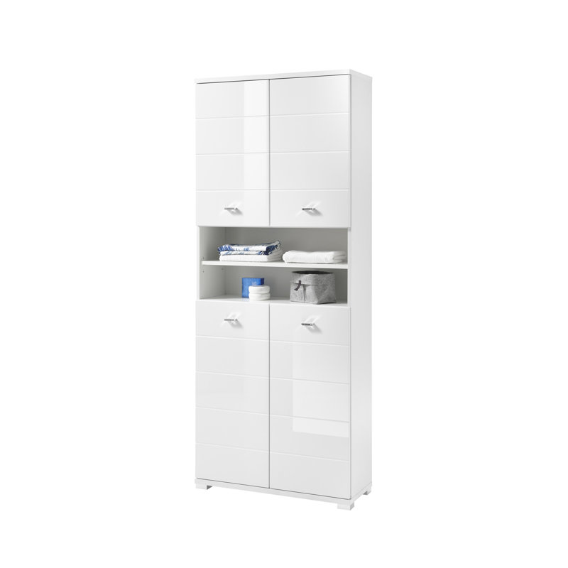76 x 190 cm Rethman Bathroom Cabinet, White