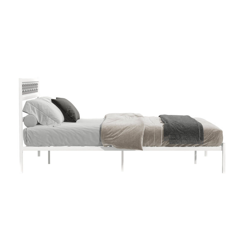 Lit plateforme Charin, Blanc, Grand
