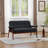 50” W Faux Leather Upholstered Loveseat