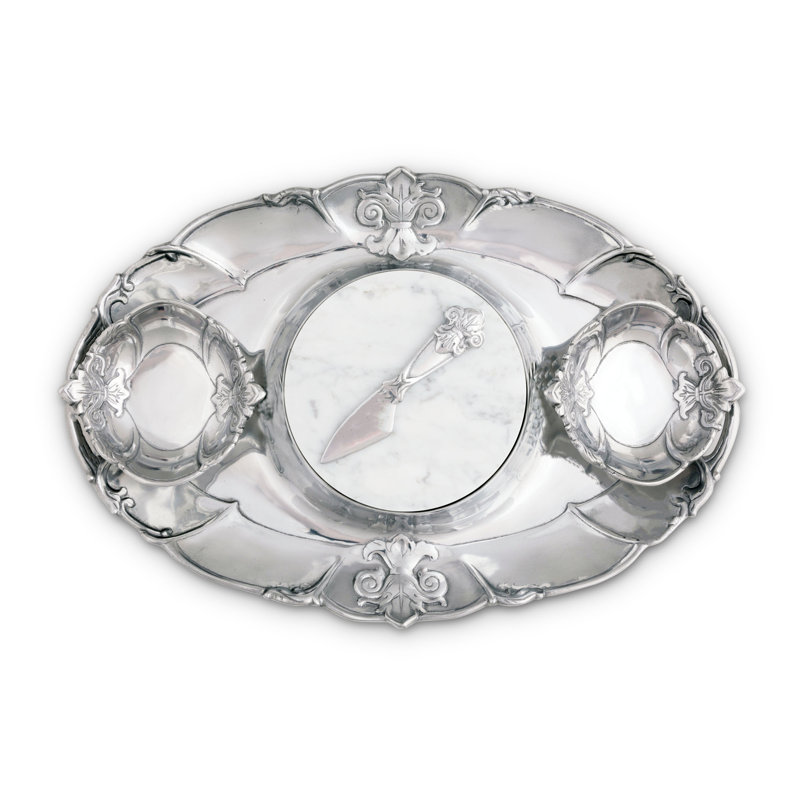 Ensemble de plateau de service 5 pièces Fleur De Lis