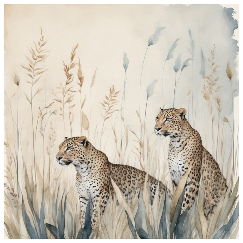 Toile tendue dans de nombreuses tailles de guépards, 12 x 12 pouces