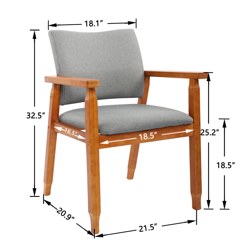 Artell 18.5'' H Upholstered Dining Chair, Gray Fabric