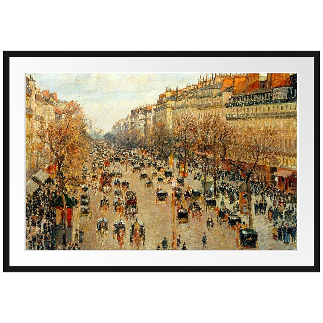 Gerahmter Fotodruck Boulevard Montmartre von Camille Pissarro