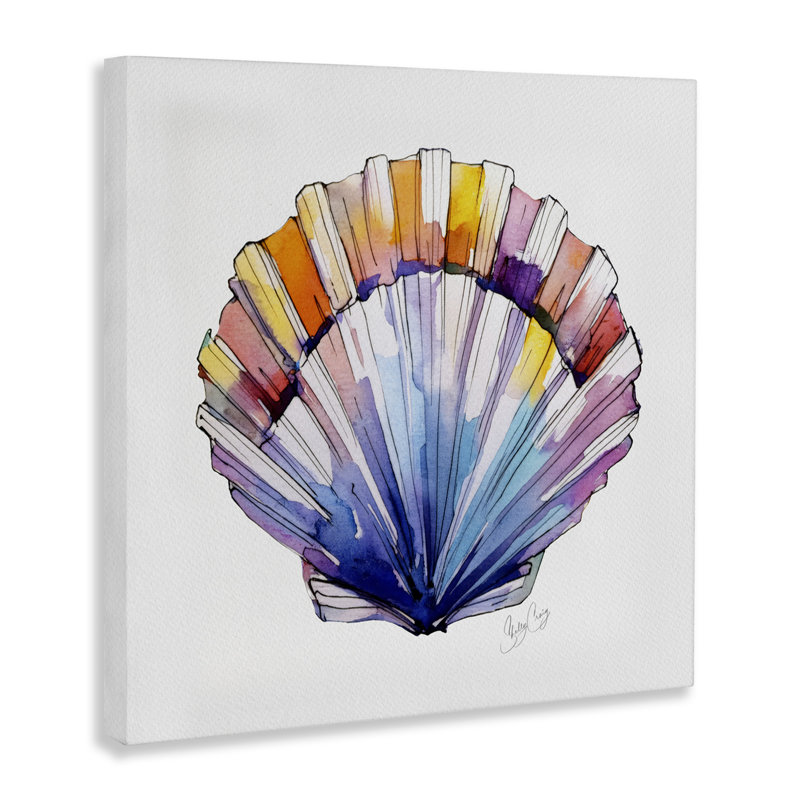 Aquarelle côtière, conception par Shelly Craig, H 24 po x l 24 po