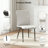 Dining Chair Set of 2 White Kitchen Dining Room Chairs Comfortable Upholstered Faux Leather Chair Set Sturdy Metal Legs Comfy Back Armless Cushion Seat Non-Slip Foot Pads for Restaurant Living Room