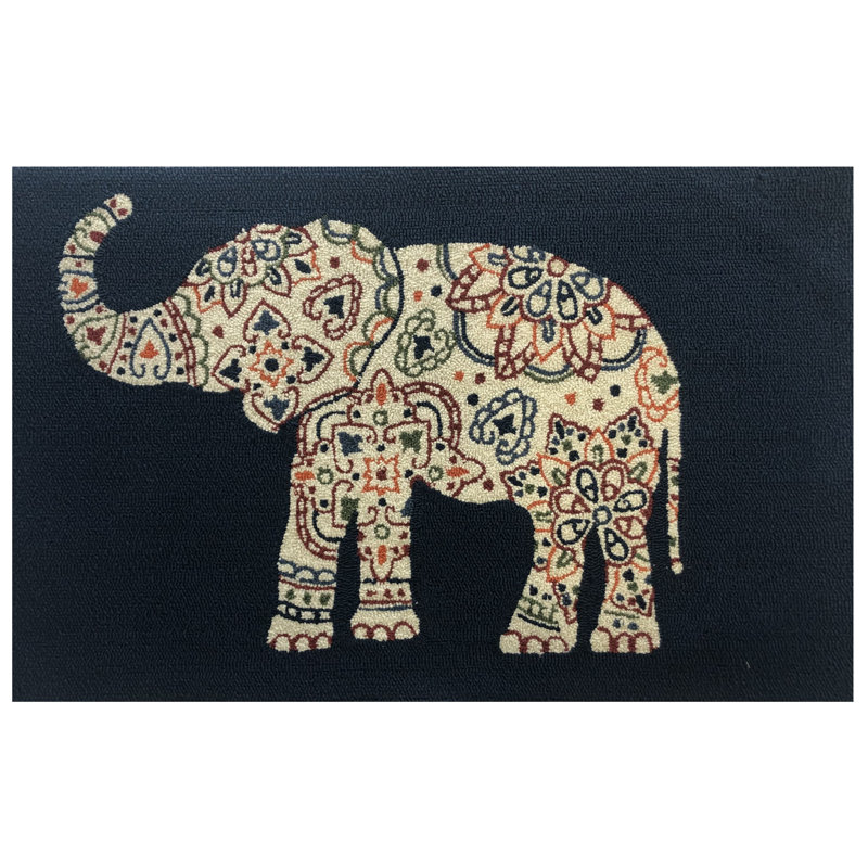 Motif éléphant Indigo_26212, Rectangle 2 pi x 3 pi