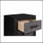SOLUTO GREY AND BLACK NIGHTSTAND