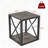 Set of 2 Modern End Table Nightstand for Bedroom & Living Room, Tempered Glass & Natural Wood MDF Top , Industrial Style Side Table-1366965983