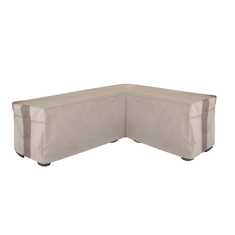Modern Leisure Monterey Patio Sectional Lounge Set Cover, 104"L x 83"L x 32"W x 31"H, Beige