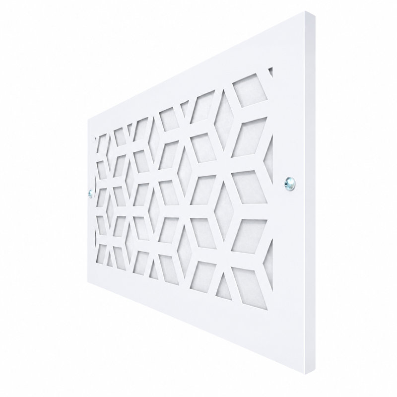 Registres muraux et de plafond Stellar Air avec vis en laiton - 6 x 16 (ouverture de conduit) 8 x 18 - Dimensions totales - cubes
