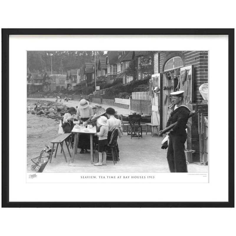 Seaview, Tea Time at Bay Houses 1913 1 Piece Single Picture Frame Wall Art, 40cm H x 50cm W x 2.3cm D