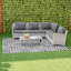 Kamena Outdoor Rug Reversible 182 x 274 cm (6 x 9 ft), Black & White