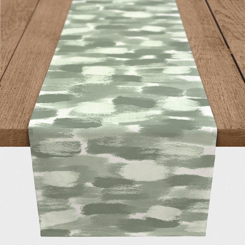 Colier Rectangle Polyester Table Runner, 72" x 16", Green