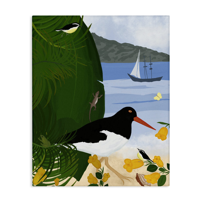 Art mural sur toile  Island Life par Beach par Michelle Ingari Designs, H 40 po x l 30 po