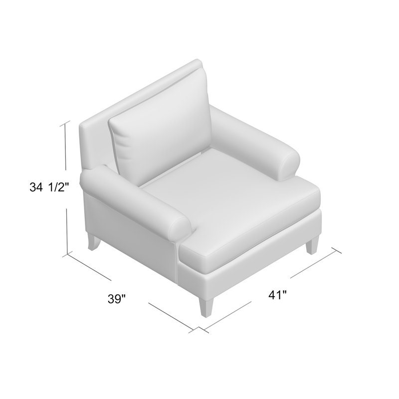 Isabella Armchair, Aged Gray, White 5555-000
