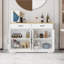 Armoires, buffet de rangement blanc cassé 47,95 po avec 2 tiroirs et 4 portes pour le salon / la salle à manger | Bois aggloméré | Cuisine