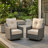 Swivel Patio Chairs Set of 2, Outdoor Wicker Swivel Rocker Chairs with 6" Thick Cushions, All Weather Wicker Patio Furniture Set for Porch, Balcony, Garden, Gray Wicker/beige-443489531