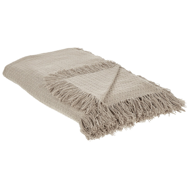 YERBENT Cotton No Pattern Bedspread, Taupe