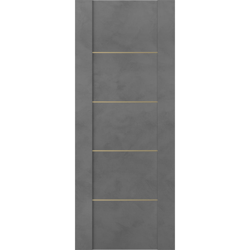 Dalle de porte standard préfinie en bois manufacturé Avon 01 4H, 36 po x 80 po, Acajou