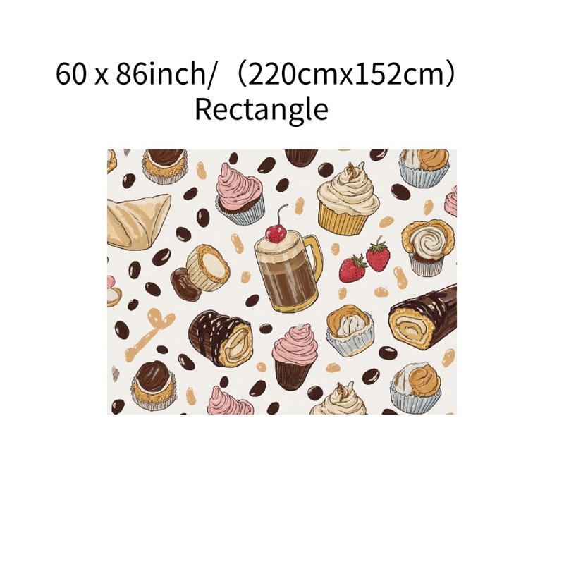 Nappe pour salle à manger Sweet Desserts, 60 x 86 pouces, rectangulaire