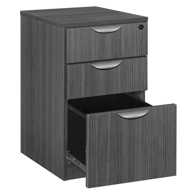 Legacy 3 Drawer Shelf Filing Srorage Cabinet, Gray