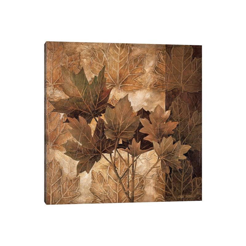 Leaf Patterns II by Linda Thompson - Wrapped Canvas Painting, 30.48cm H x 30.48cm W x 1.91cm D