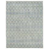 Burmesse Hand Knotted Wool Azure/Beige Area Rug