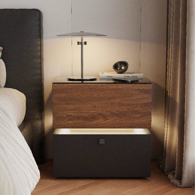 Smart Nightstand With Fingerprint Lock Bedside Table