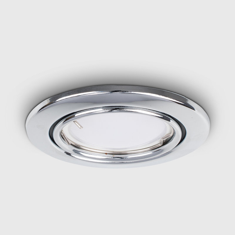 Steel Tiltable Recessed Downlight, Chrome