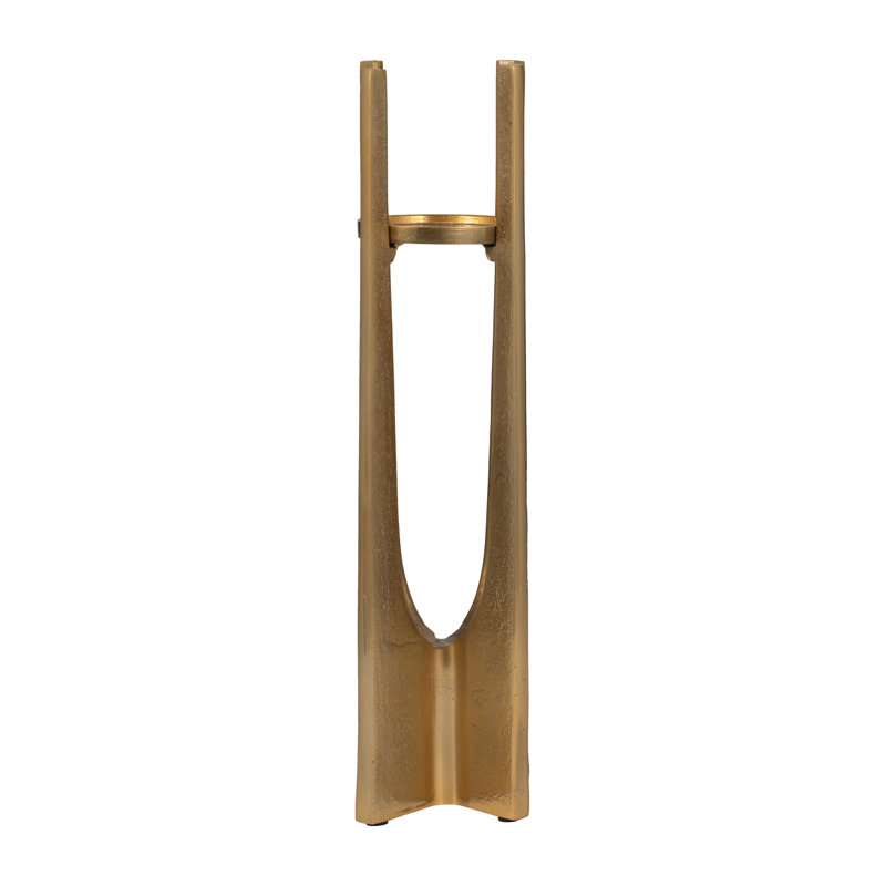 Aluminum Tabletop Pillar, 16" H x 5" W x 5" D, Gold