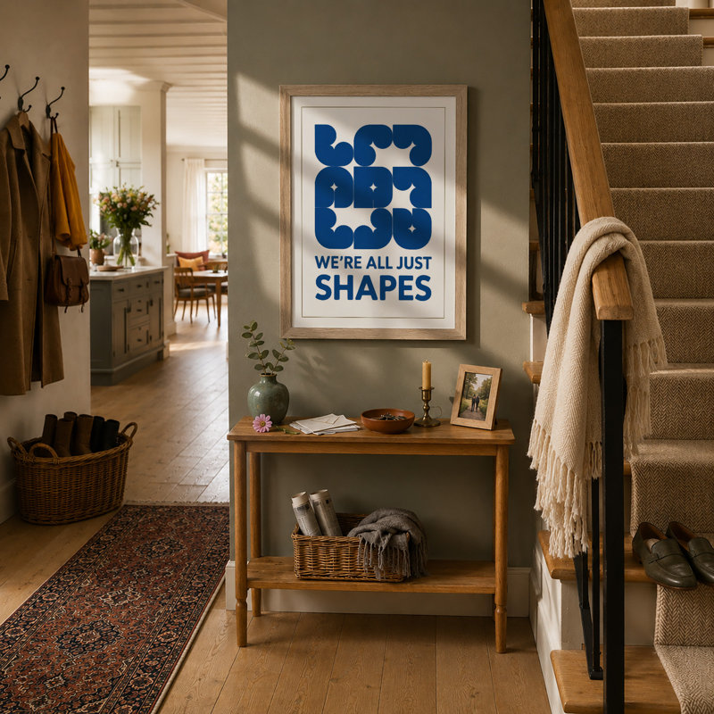 We're All Just Shapes Minimalist - Print, A1 - 84.1 x 59.4 cm, Oak