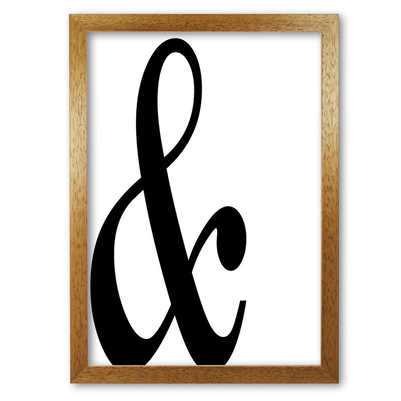 Ampersand Landscape - Painting, Honey Oak Frame, 85 cm H x 60 cm W x 5 cm D