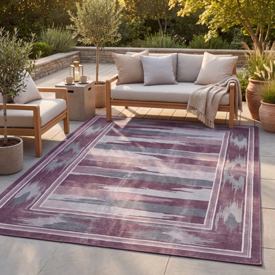Tapis Wandale moderne à rayures grises et blanches, antidérapant, à poils courts, pour l'intérieur et l'extérieur, adapté aux animaux de compagnie, salon, chambre, salle à manger, entrée, couloir, bureau, lavable