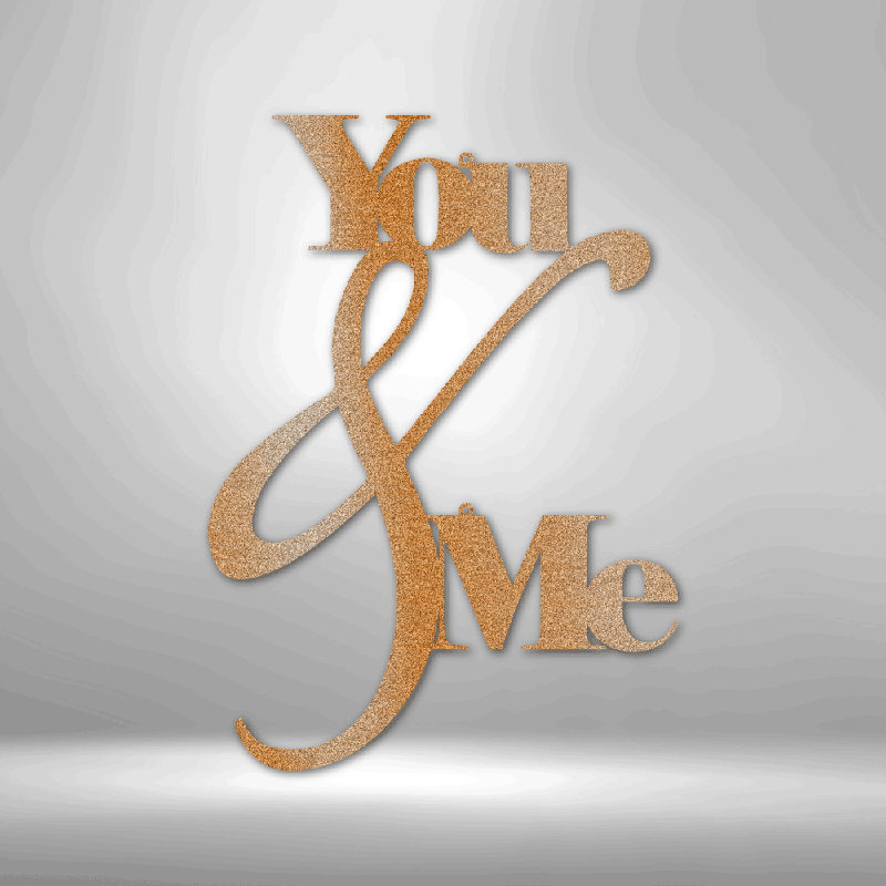 You and Me Quote, H 14,25 po x l 14,5 po x P 0,5 po, Cuivre