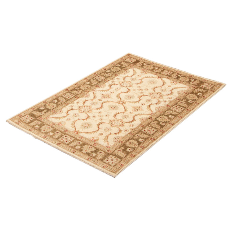 Tapis unique en laine noué à la main 3 pi 10 po x 5 pi 9 po nouvel âge Reims