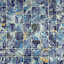 Carreau de mosaïque en verre à bord droit pour piscine 0,9 po x 0,9 po-109069845